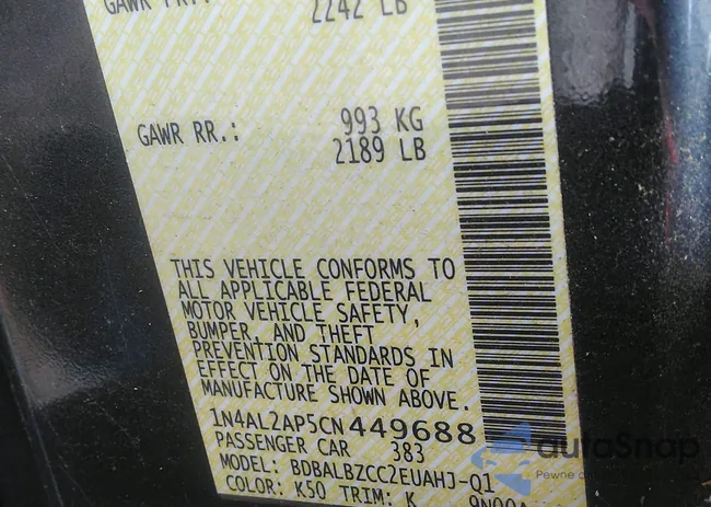 1N4AL2AP5CN449688: 43402879