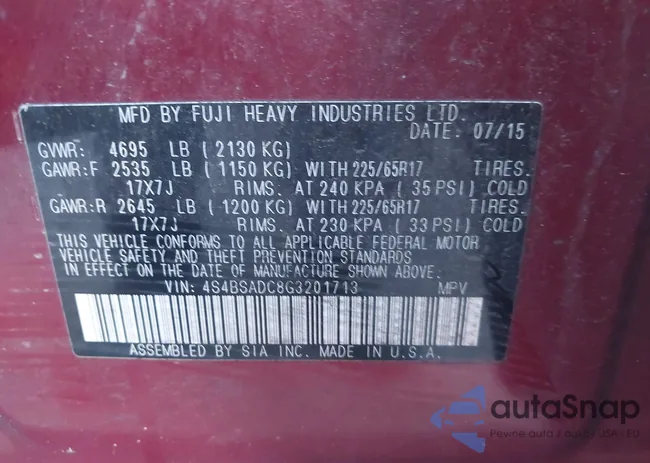 4S4BSADC8G3201713: 43402898