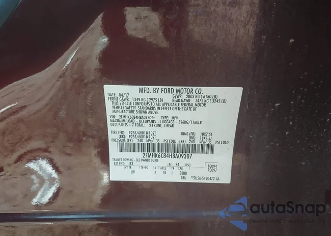 2FMHK6C84HBA09307: 43402919