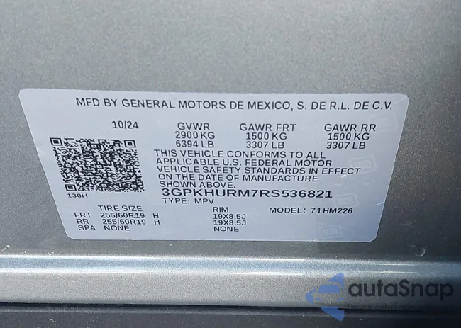 3GPKHURM7RS536821: 43402953