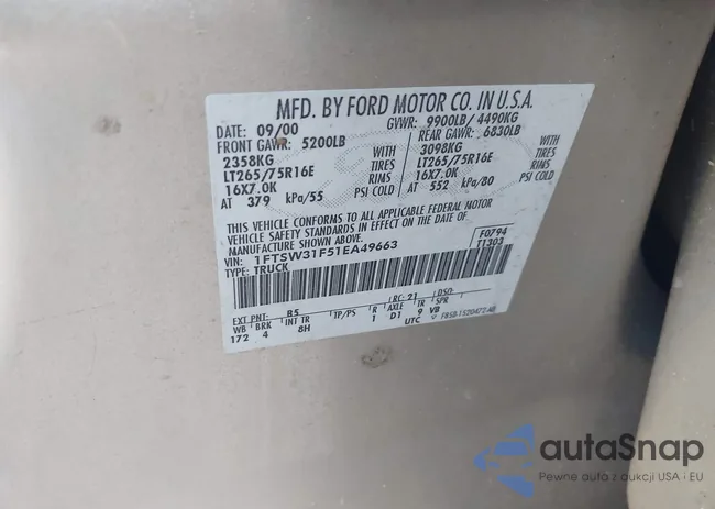 1FTSW31F51EA49663: 43402957