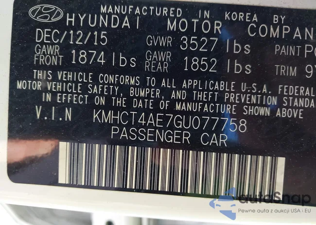 KMHCT4AE7GU077758: 43403033