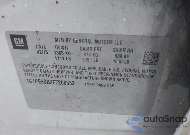 1G1PE5SB9F7200332: 43403040