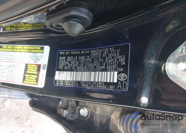 2T1BURHE8JC011207: 43403116