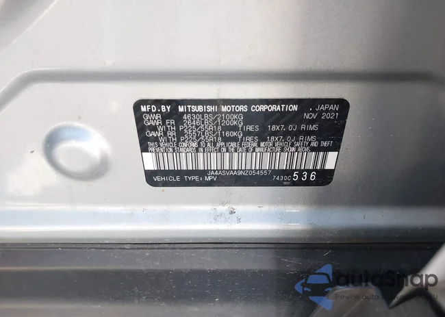 JA4ASVAA9NZ054557: 43403174