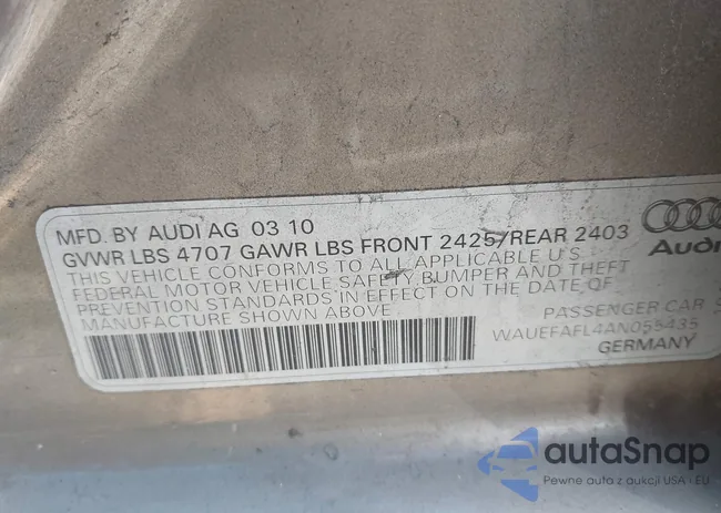 WAUEFAFL4AN055435: 43402251