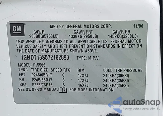 1GNDT13S572182893: 43402301