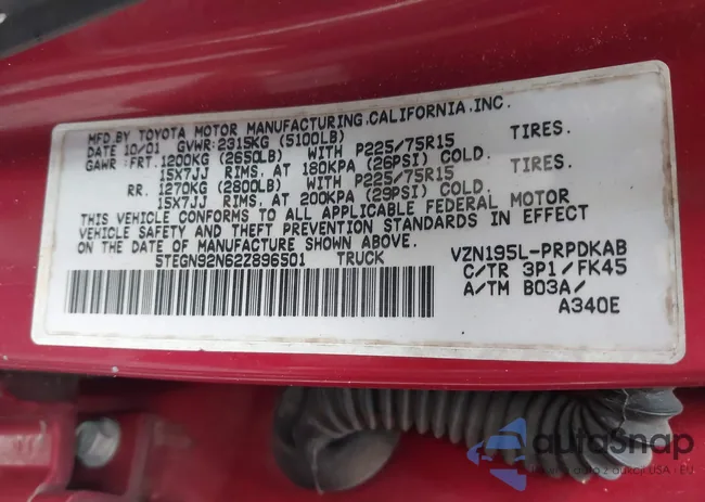 5TEGN92N62Z896501: 43402313