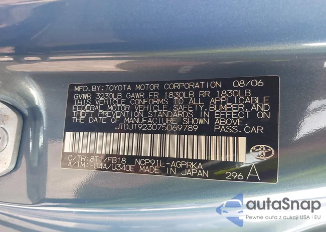 JTDJT923075069789: 43402358