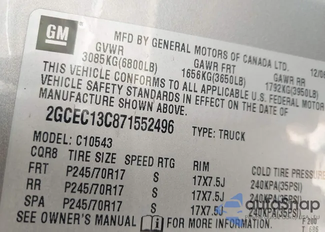 2GCEC13C871552496: 43402419