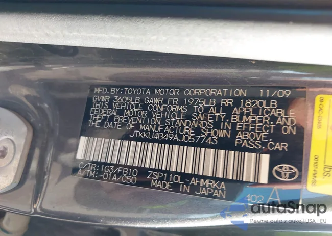 JTKKU4B49AJ057743: 43403901