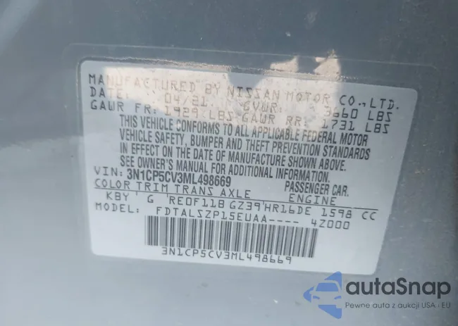 3N1CP5CV3ML498669: 43404021