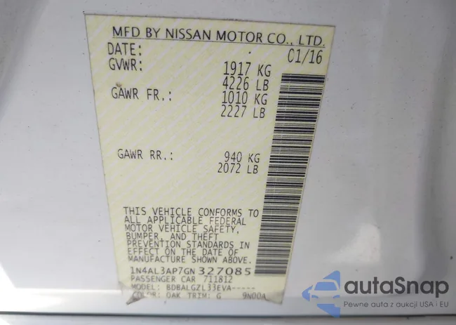 1N4AL3AP7GN327085: 43404130