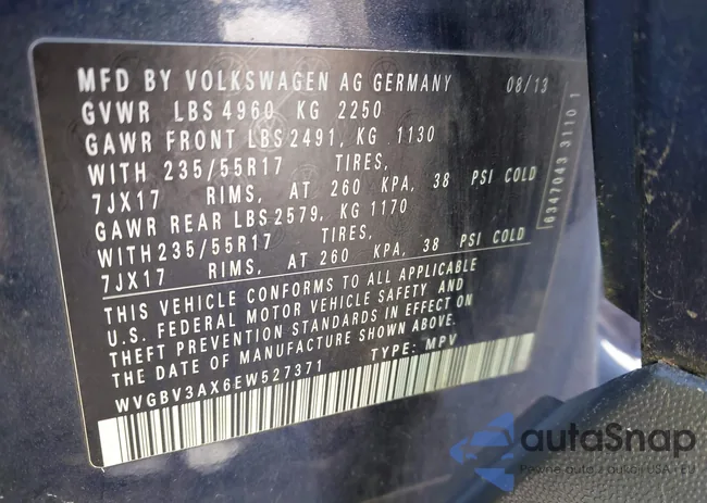 WVGBV3AX6EW527371: 43403211