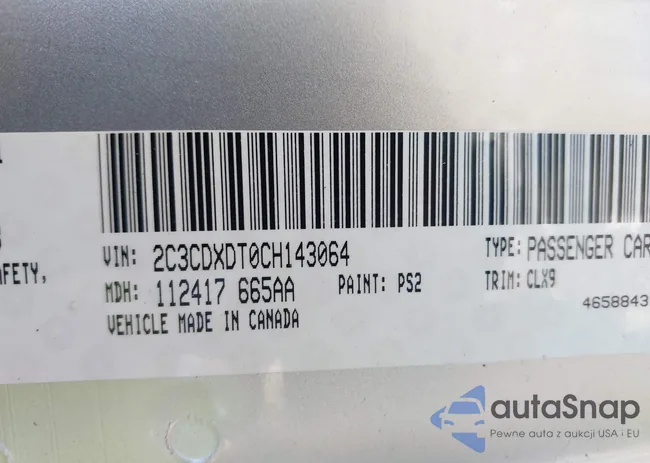 2C3CDXDT0CH143064: 43403431