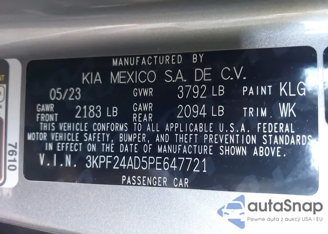 3KPF24AD5PE647721: 43404645