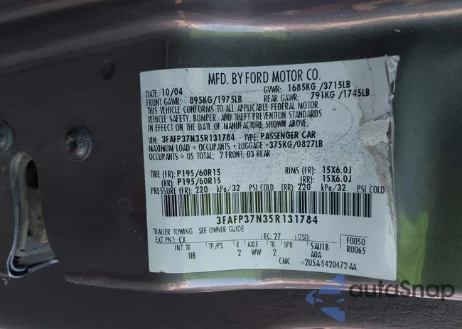 3FAFP37N35R131784: 43404677