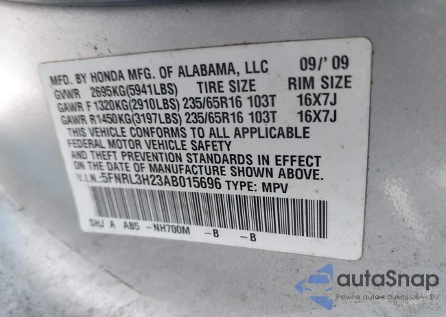 5FNRL3H23AB015696: 43404697