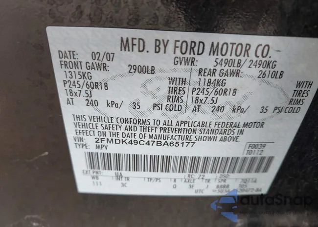 2FMDK49C47BA65177: 43404740