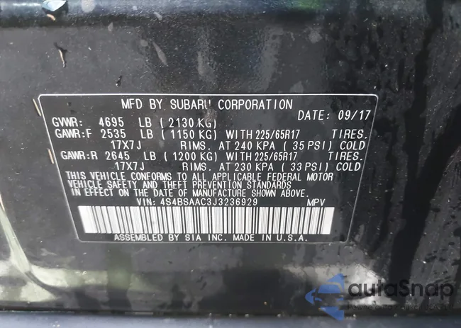 4S4BSAAC3J3236929: 43404841