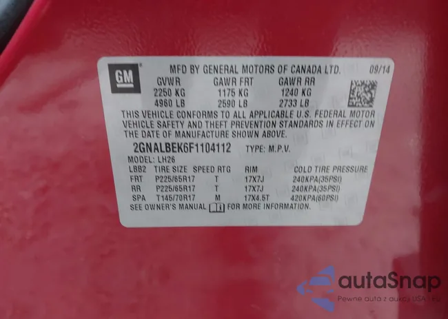 2GNALBEK6F1104112: 43404854