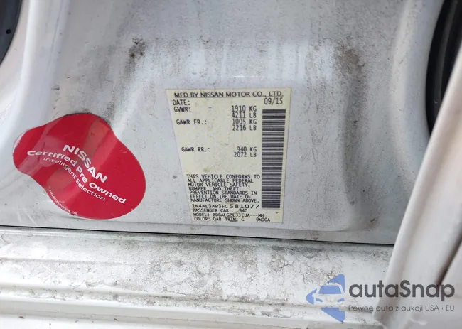 1N4AL3AP3FC581077: 43404952