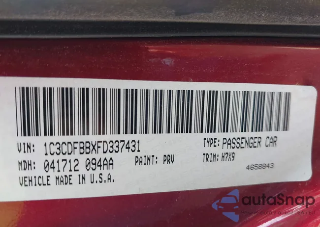 1C3CDFBBXFD337431: 43405008