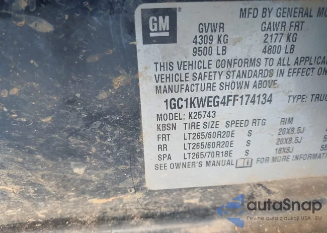 1GC1KWEG4FF174134: 43405069