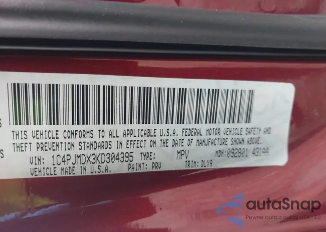 1C4PJMDX3KD304395: 43405116