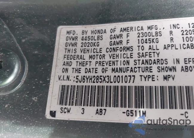 5J6YH285X3L001077: 43404229