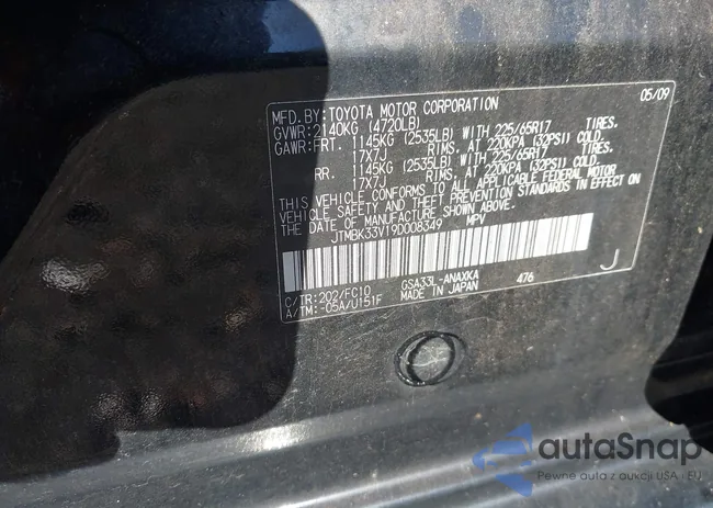 JTMBK33V19D008349: 43404249