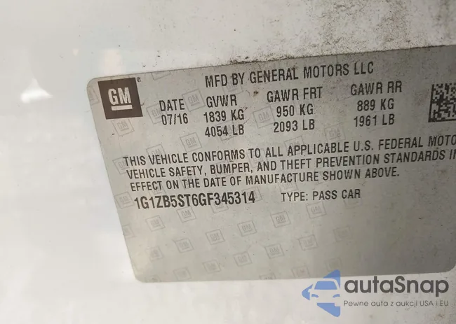 1G1ZB5ST6GF345314: 43404267