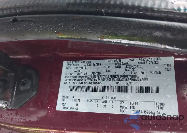 1FTSS34L86DA18546: 43404289