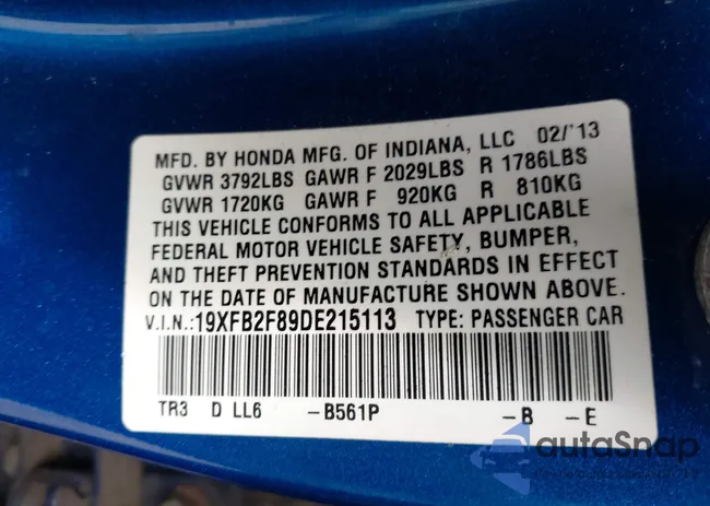 19XFB2F89DE215113: 43404457