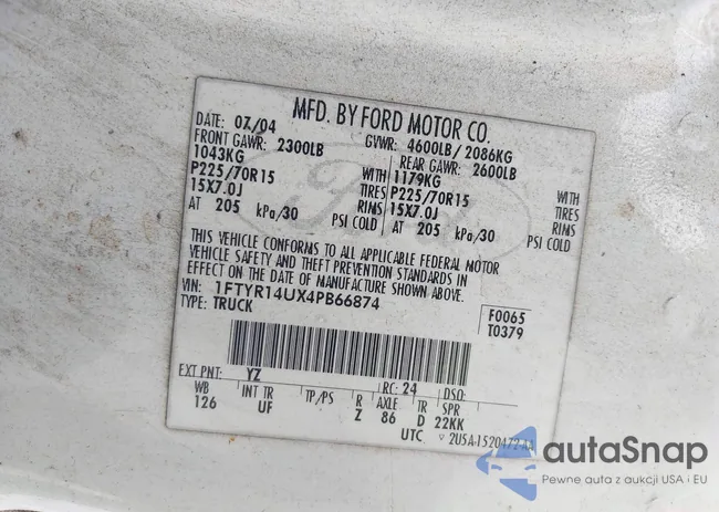 1FTYR14UX4PB66874: 43404520