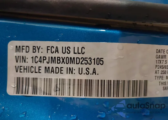 1C4PJMBX0MD253105: 43405779