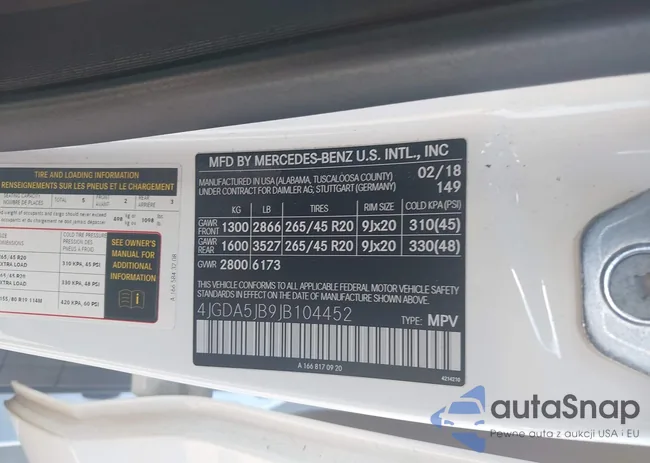 4JGDA5JB9JB104452: 43405781