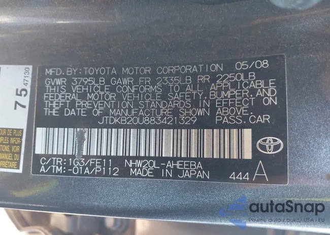 JTDKB20U883421329: 43405786