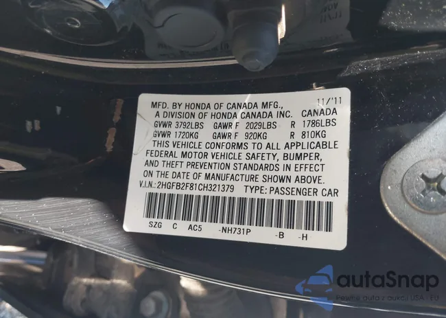 2HGFB2F81CH321379: 43405880