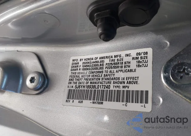 5J6YH18938L017240: 43405909