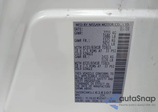 5N1DR2AM1LC618107: 43405946