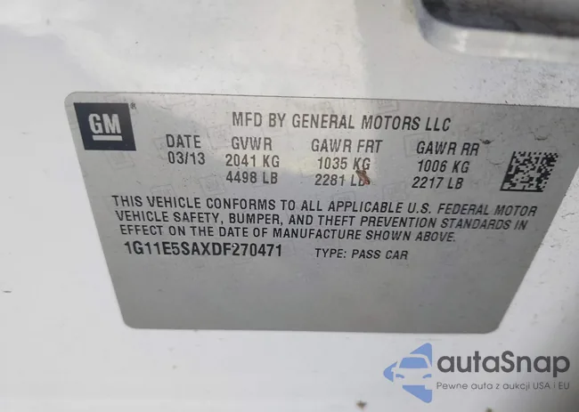 1G11E5SAXDF270471: 43406001