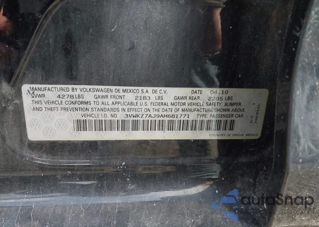 3VWKZ7AJ9AM681771: 43406027