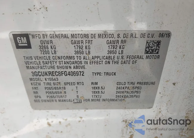 3GCUKREC8FG406972: 43406080