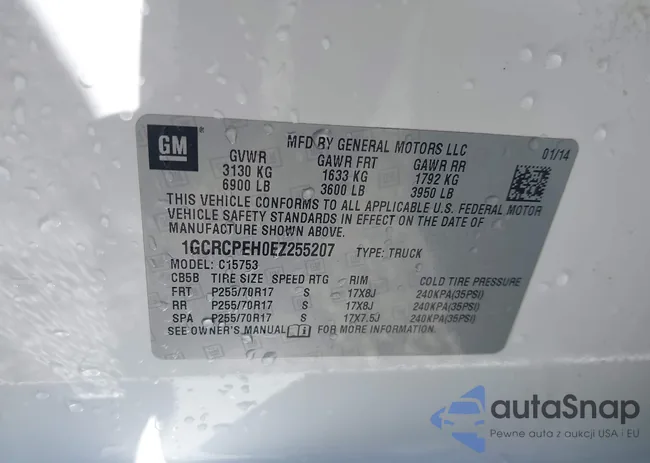 1GCRCPEH0EZ255207: 43406083