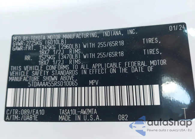 5TDAAAA55RS010065: 43406088