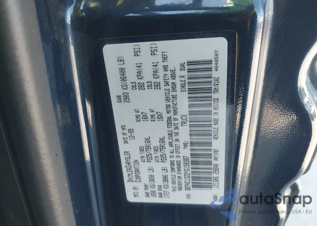 3B7HC13Z2YG158387: 43406133