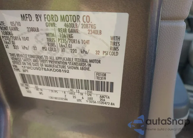 1FMCU9D78AKD08192: 43406156