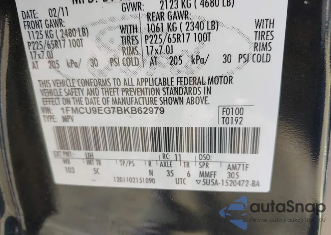 1FMCU9EG7BKB62979: 43406197