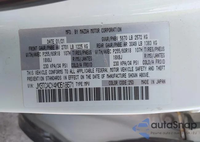 JM3TCACY4M0518671: 43405221